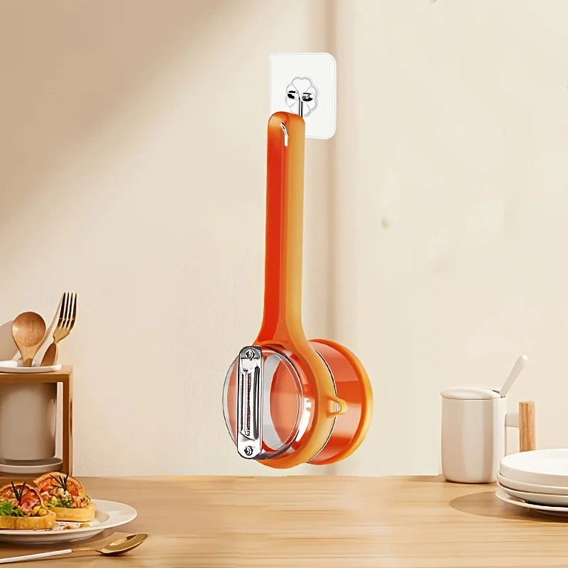Versatile Manual Peeler with Storage Box - Perfect for Apples and Vegetables, Your Essential Portable Kitchen Tool!