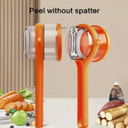 Versatile Manual Peeler with Storage Box - Perfect for Apples and Vegetables, Your Essential Portable Kitchen Tool!