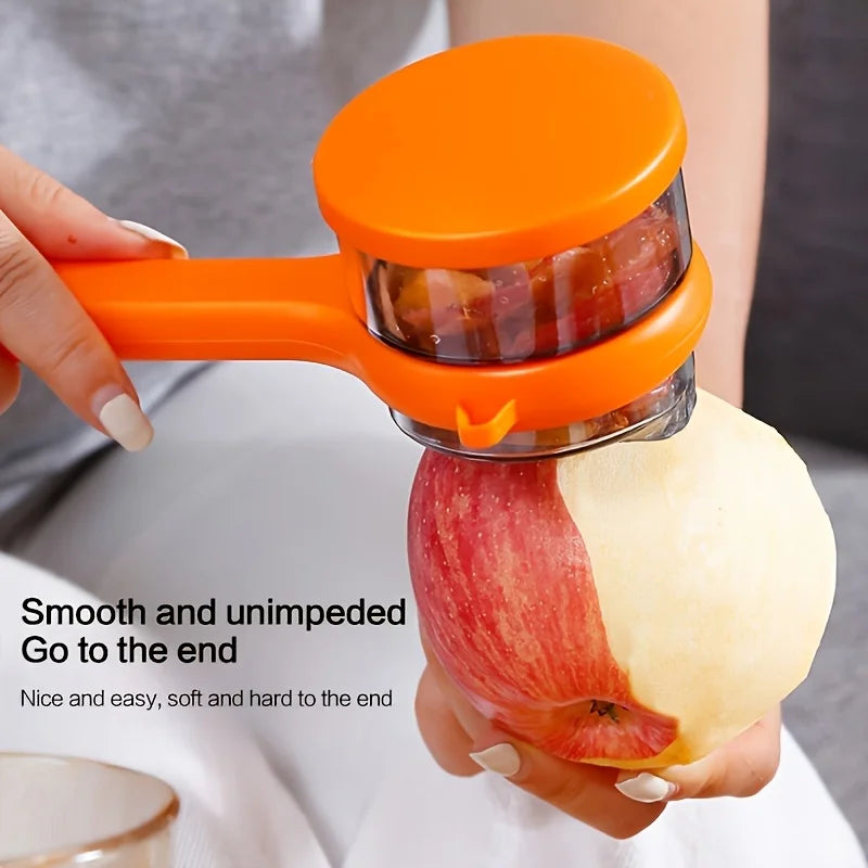 Versatile Manual Peeler with Storage Box - Perfect for Apples and Vegetables, Your Essential Portable Kitchen Tool!