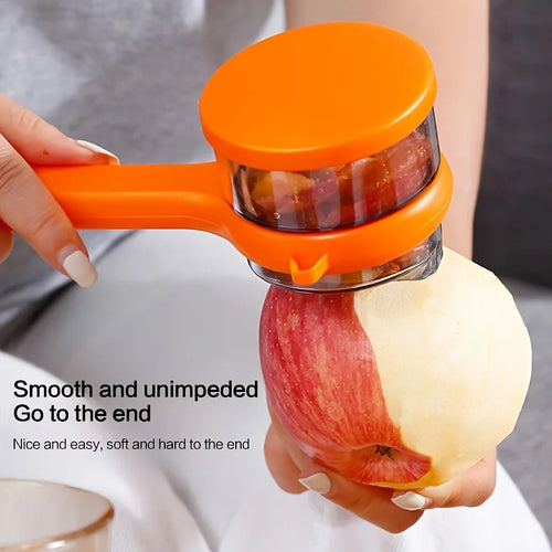 Versatile Manual Peeler with Storage Box - Perfect for Apples and Vegetables, Your Essential Portable Kitchen Tool!