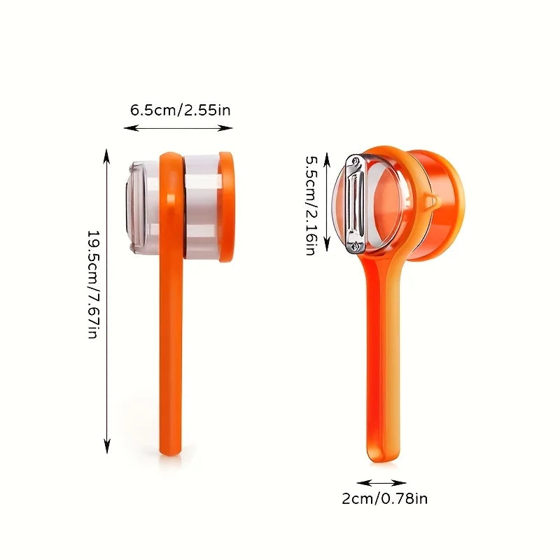 Versatile Manual Peeler with Storage Box - Perfect for Apples and Vegetables, Your Essential Portable Kitchen Tool!